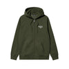 GRAFFITI EMBROIDERED LOGO ZIP HOODIE MILITARY GREEN